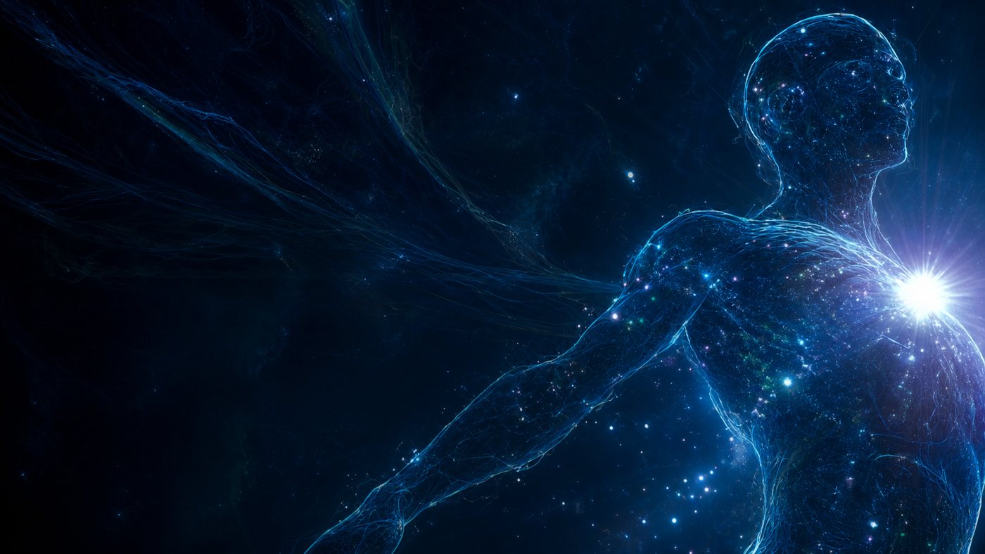 Luminous human figure for the Kundalini Yoga Teacher Training
